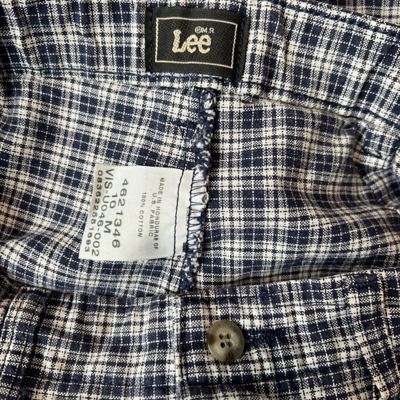 Vintage Lee High Waisted Plaid Mom Shorts Size Medium - Picture 6 of 7